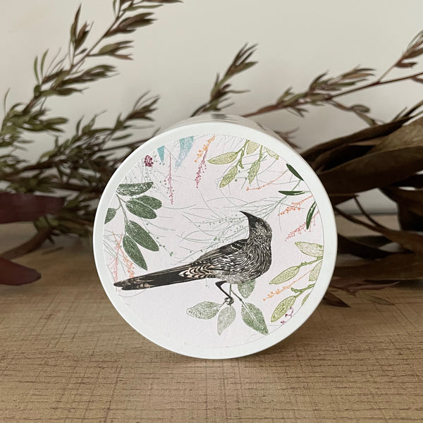 Golden Wattle with Wattlebird Design